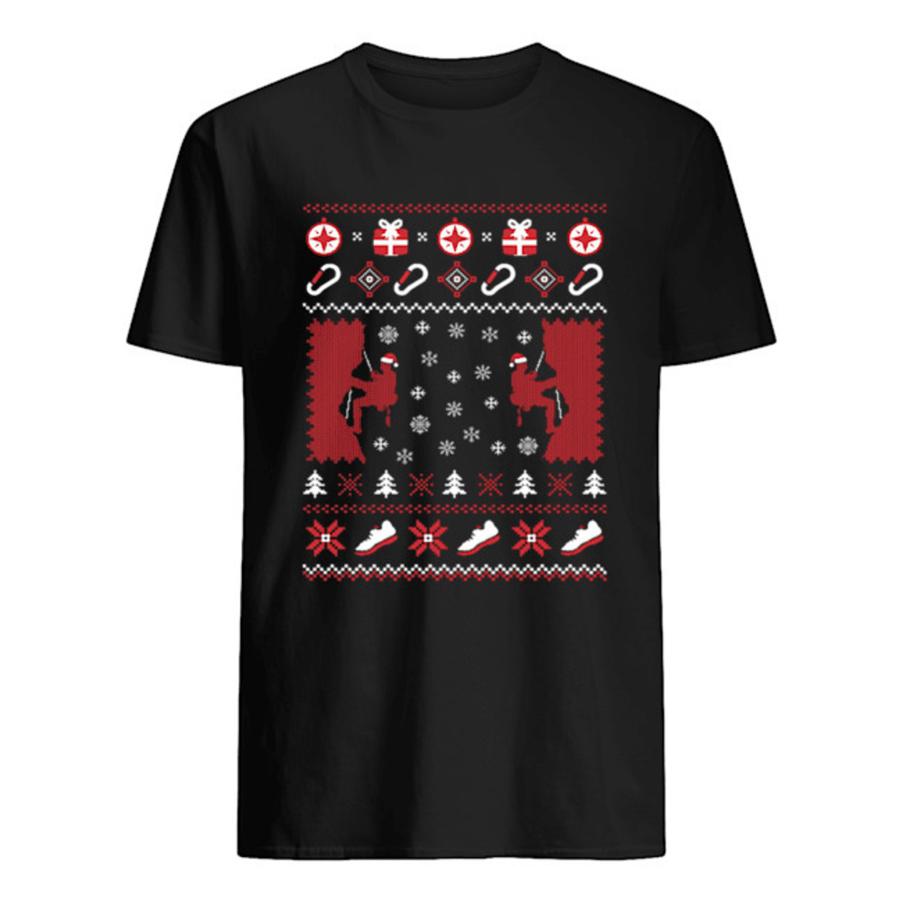 Rock Climbingbouldering Ugly Christmas Shirt